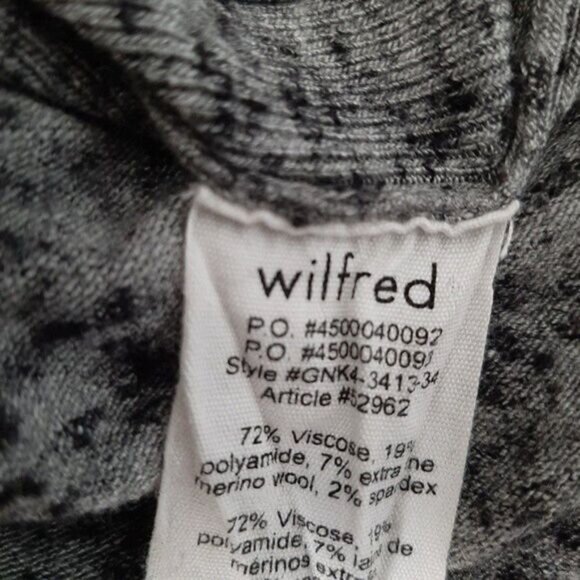 WILFRED Aritzia Dolman Sleeve Scoop Neck Top Gray Sz S Flawed - Picture 9 of 9